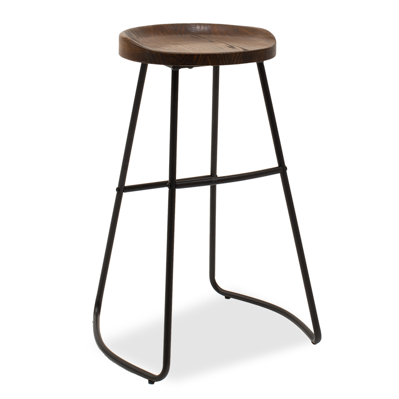 Bar stool Jail pakoworld metal blackwalnut