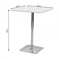 Τραπέζι μπαρ Vegas pakoworld MDF μαύρο-πόδι μαύρο70x70x70-91.5εκ