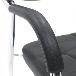 Καρέκλα γραφείου επισκέπτη Florida pakoworld με PVC χρώμα μαύρο