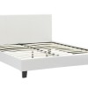 Κρεβάτι Nevil pakoworld 150x200 PU χρώμα λευκό ματ