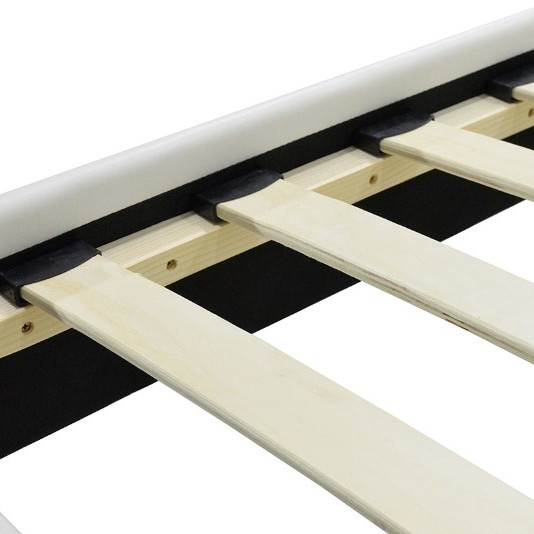 Κρεβάτι Nevil pakoworld 100x200 PU χρώμα λευκό ματ