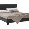 Κρεβάτι Nevil pakoworld 150x200 PU χρώμα μαύρο ματ