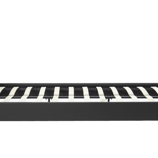 Κρεβάτι Nevil pakoworld 150x200 PU χρώμα μαύρο ματ