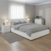 Κρεβάτι Norse pakoworld pu λευκό με αποθηκευτικό χώρο 160x200εκ