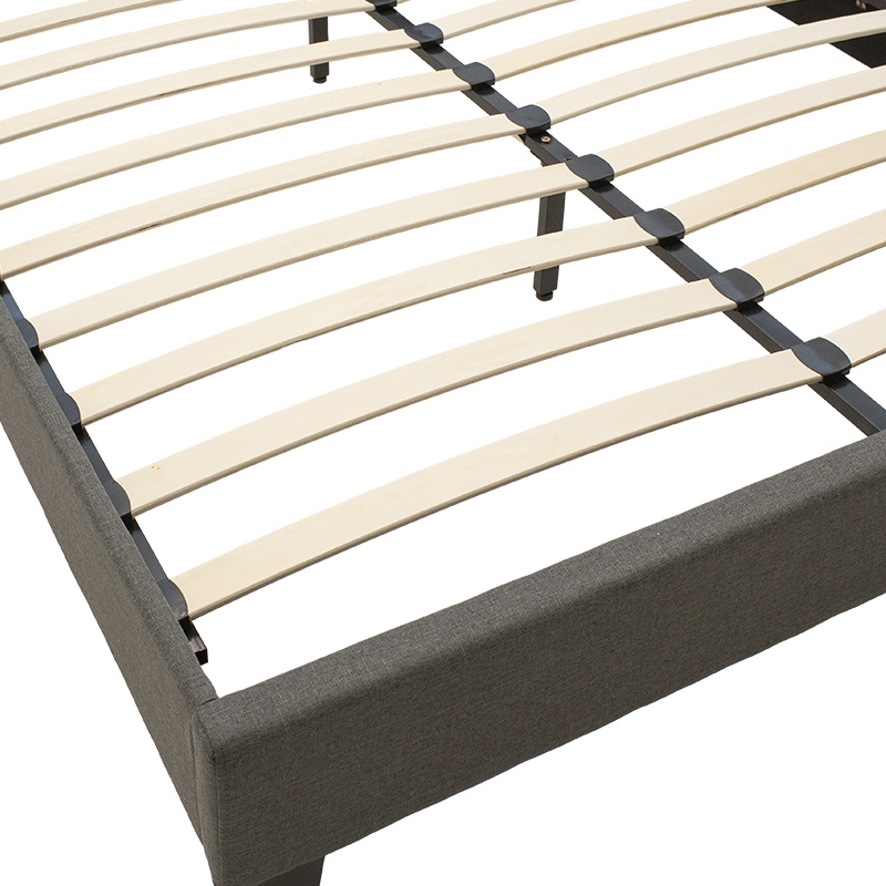 Double bed Mago pakoworld in dark grey fabric 150x200cm Double bed Mago pakoworld in dark grey fabric 150x200cm