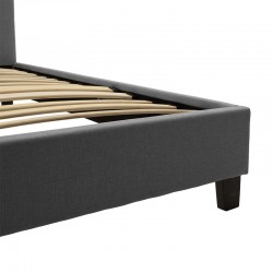 Double bed Mago pakoworld in dark grey fabric 160x200cm Double bed Mago pakoworld in dark grey fabric 160x200cm