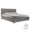 Κρεβάτι Roi pakoworld με αποθηκευτικό χώρο pu γκρι ματ 160x200εκ
