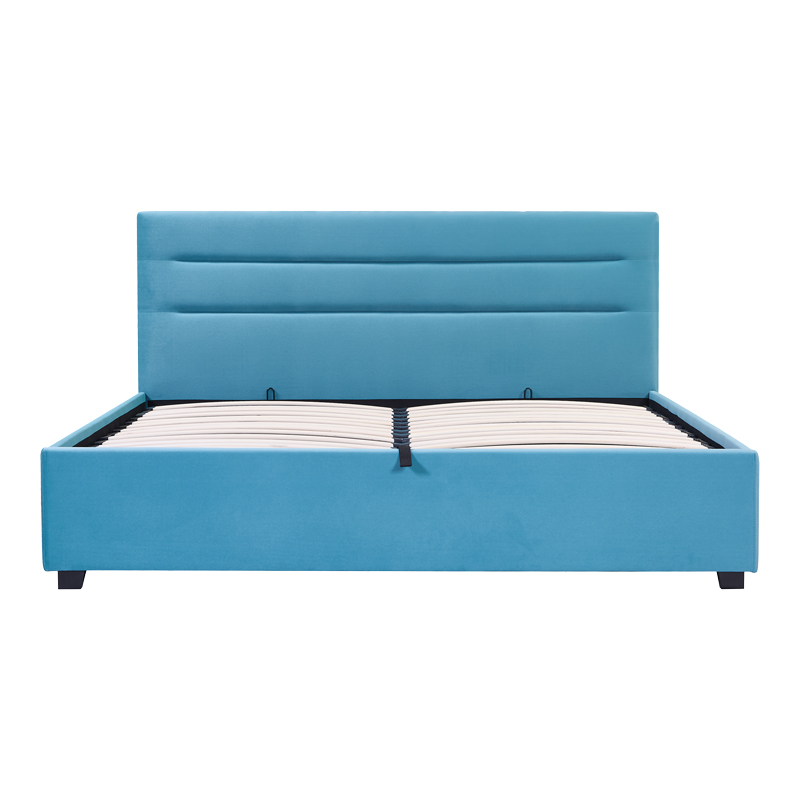 Double bed Molito pakoworld velvet in petrol color with storage160x200cm Double bed Molito pakoworld velvet in petrol color with storage160x200cm