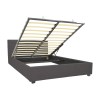 Κρεβάτι Molito pakoworld ύφασμα σε ανθρακί απόχρωση με αποθηκευτικό χώρο160x200εκ