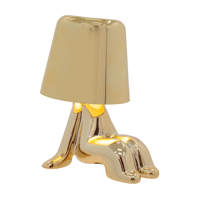 Επιτραπέζιο φωτιστικό Radiance pakoworld LED χρυσό Φ15x17εκ