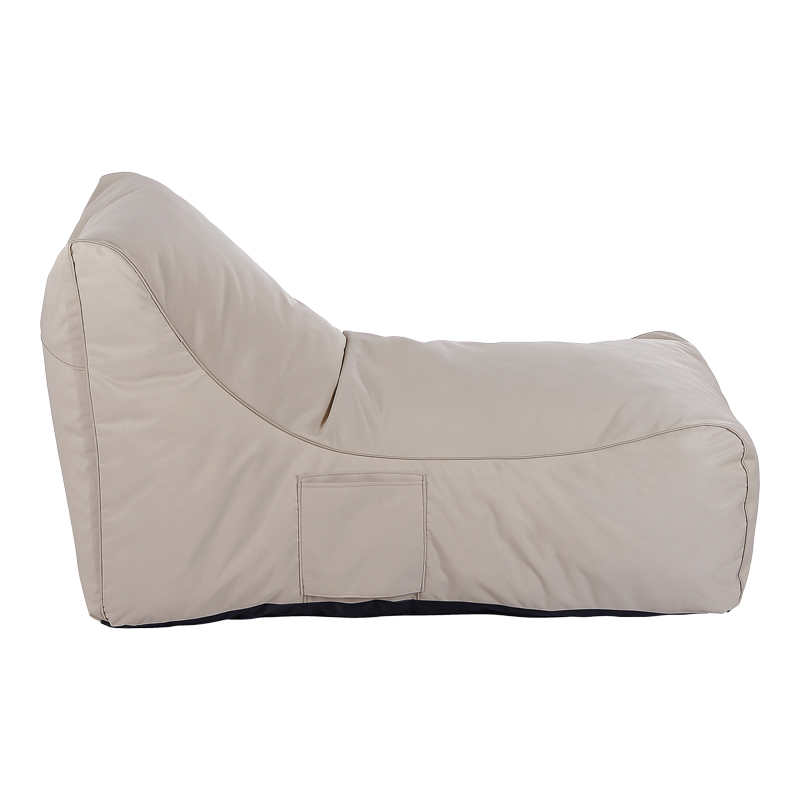 Professional Bean bag lounger Otenda pakoworld in beige color 67x110x65cm