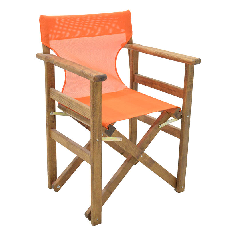 transparent fabric Nexus  pakoworld for director's chairs color orange  for professional use 46/57x1x80cm