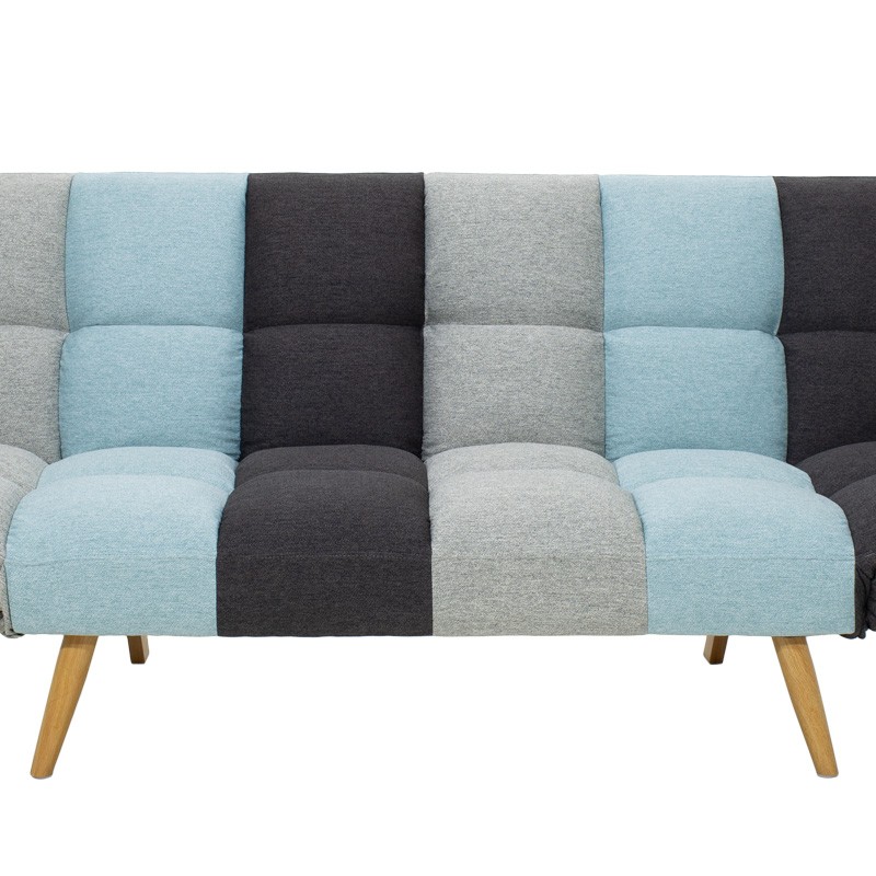 Sofa-bed 3-seater Freddo pakoworld with colorful fabric 182x81x84cm