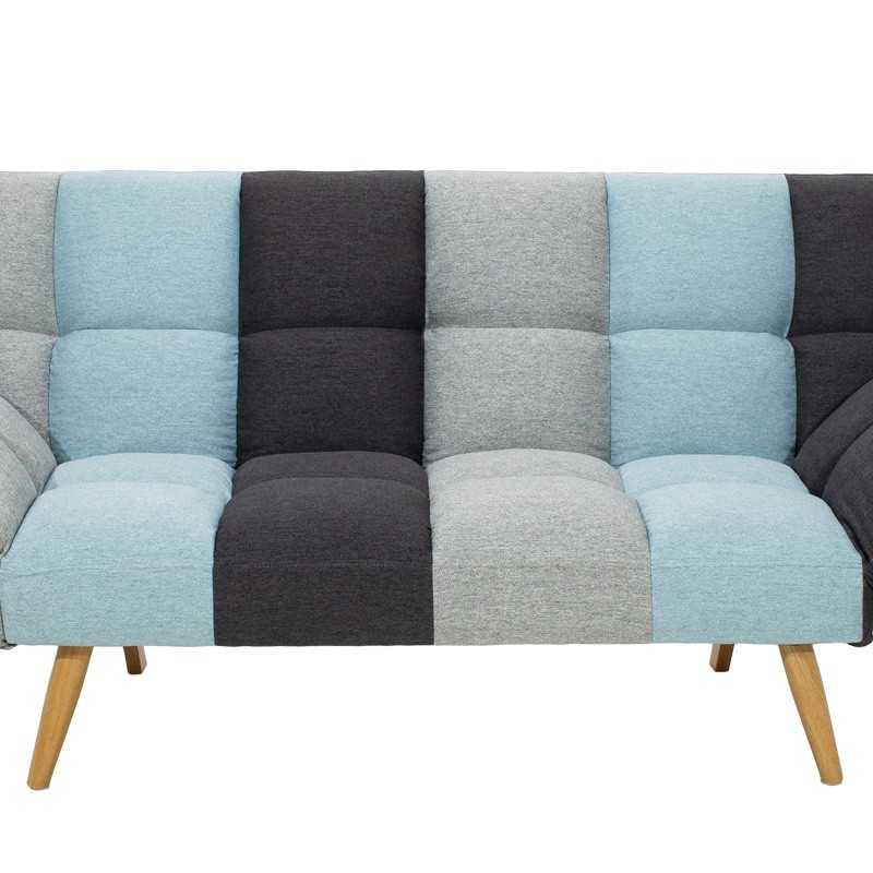 Sofa-bed 3-seater Freddo pakoworld with colorful fabric 182x81x84cm