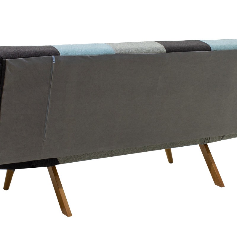 Sofa-bed 3-seater Freddo pakoworld with colorful fabric 182x81x84cm