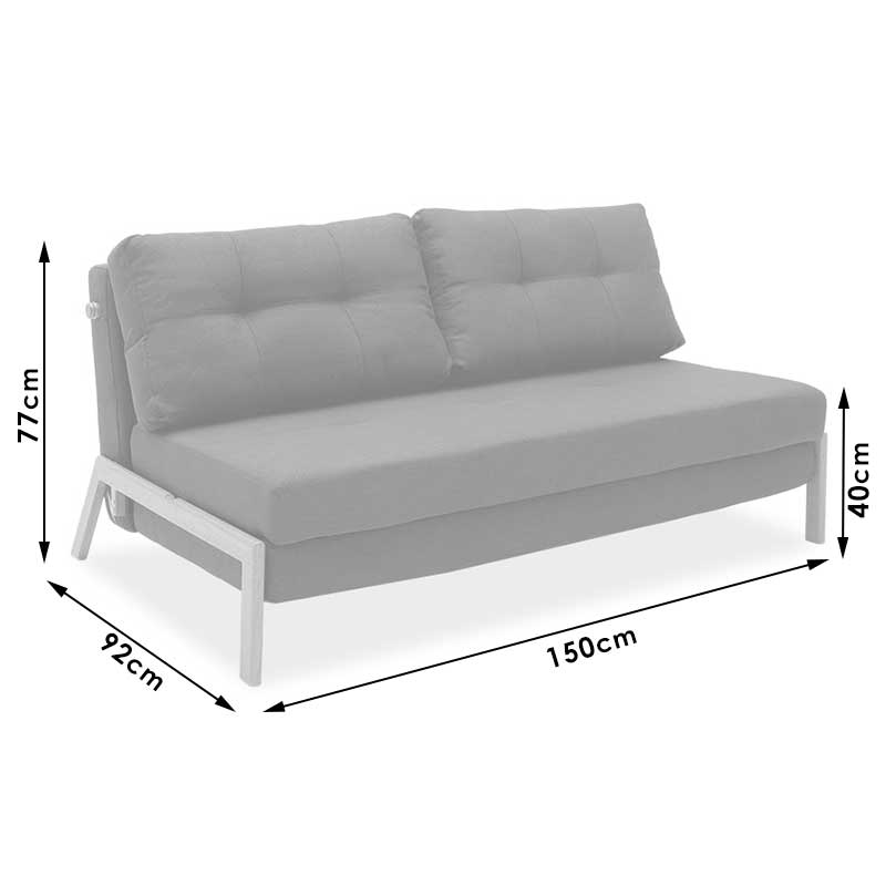Armchair - bed Fancy pakoworld with fabric in dark grey colour 150x92x77cm Armchair - bed Fancy pakoworld with fabric in dark grey colour 150x92x77cm