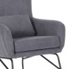 Armchair Rimbo pakoworld light grey velvet fabric-metal black leg 66x81x102cm