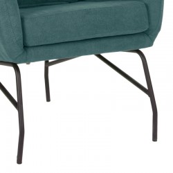 Armchair Rimbo pakoworld green velvet fabric-black metal leg 66x81x102cm Armchair Rimbo pakoworld green velvet fabric-black metal leg 66x81x102cm