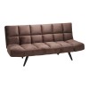Καναπές - κρεβάτι 3θέσιος Freddo pakoworld βελούδο καφέ 181x81x86εκ
