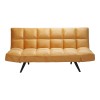 Καναπές - κρεβάτι 3θέσιος Freddo pakoworld σε κίτρινο βελούδο 181x81x86εκ