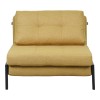 Πολυθρόνα-κρεβάτι Fancy pakoworld ύφασμα σε κίτρινη απόχρωση με μαύρο πόδι 95x98x70εκ