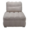 Πολυθρόνα-κρεβάτι Jelica pakoworld γκρι-μπεζ ύφασμα 88x110x86εκ