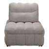 Πολυθρόνα-κρεβάτι Jelica pakoworld γκρι-μπεζ ύφασμα 88x110x86εκ