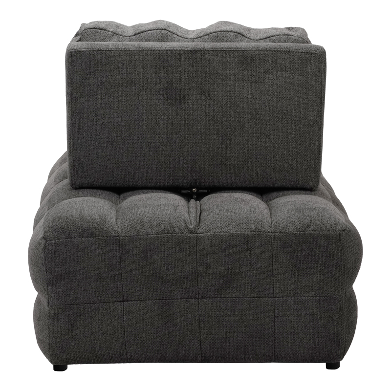 Πολυθρόνα-κρεβάτι Jelica pakoworld γκρι ύφασμα 88x110x86εκ