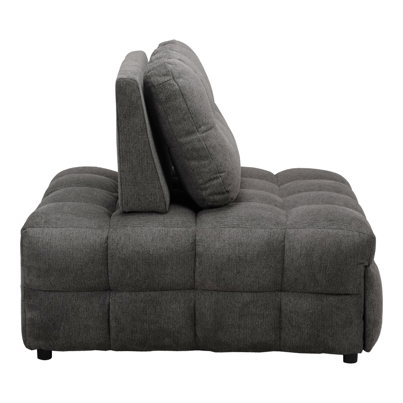 Πολυθρόνα-κρεβάτι Jelica pakoworld γκρι ύφασμα 88x110x86εκ