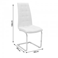 Chair Darrell pakoworld Metal chrome with PU black Chair Darrell pakoworld Metal chrome with PU black