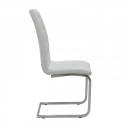 Chair Darrell pakoworld metal chrome with PU white Chair Darrell pakoworld metal chrome with PU white