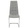 Chair Darrell pakoworld metal chrome with PU light grey antique