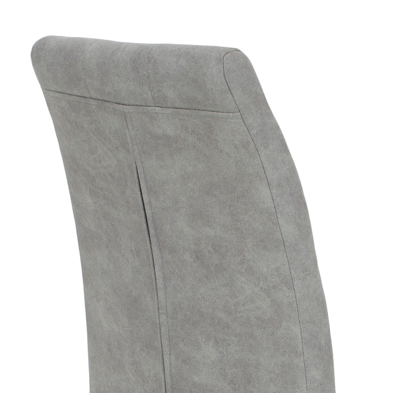 Chair Darrell pakoworld metal chrome with PU light grey antique Chair Darrell pakoworld metal chrome with PU light grey antique