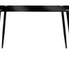 Τραπέζι Vincenzo pakoworld ορθογώνιο με γυάλινη επιφάνεια μαύρο 120x80x75εκ