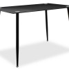 Τραπέζι Vincenzo pakoworld ορθογώνιο με γυάλινη επιφάνεια μαύρο 120x80x75εκ