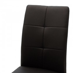 Ariadne pakoworld PU chair in black shade black-chrome leg 43x63x96cm Ariadne pakoworld PU chair in black shade black-chrome leg 43x63x96cm