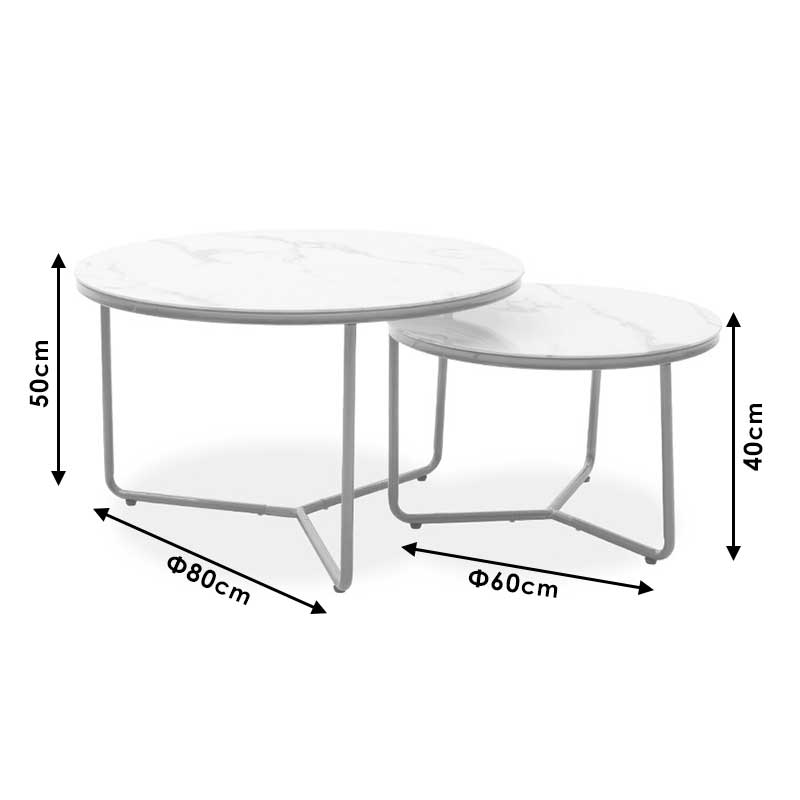 Side tables set 2pcs Paris pakoworld glass 8mm marble pattern-golden Side tables set 2pcs Paris pakoworld glass 8mm marble pattern-golden