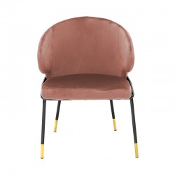 Chair Nalu pakoworld velvet rotten apple-black golden leg Chair Nalu pakoworld velvet rotten apple-black golden leg