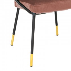 Chair Nalu pakoworld velvet rotten apple-black golden leg Chair Nalu pakoworld velvet rotten apple-black golden leg