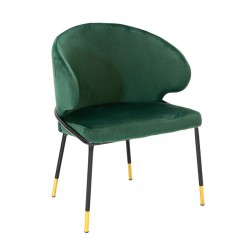 Chair Nalu pakoworld velvet dark green-black golden leg Chair Nalu pakoworld velvet dark green-black golden leg
