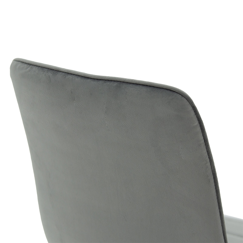 Chair Amalia pakoworld metal golden with velvet grey Chair Amalia pakoworld metal golden with velvet grey