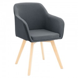 Safira armchair pakoworld PU fabric black-natural 57x58x84cm Safira armchair pakoworld PU fabric black-natural 57x58x84cm