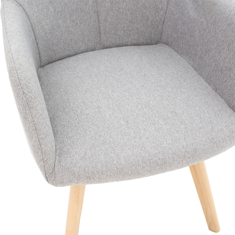Armchair Nasima pakoworld fabric grey-natural 57x58x84cm Armchair Nasima pakoworld fabric grey-natural 57x58x84cm