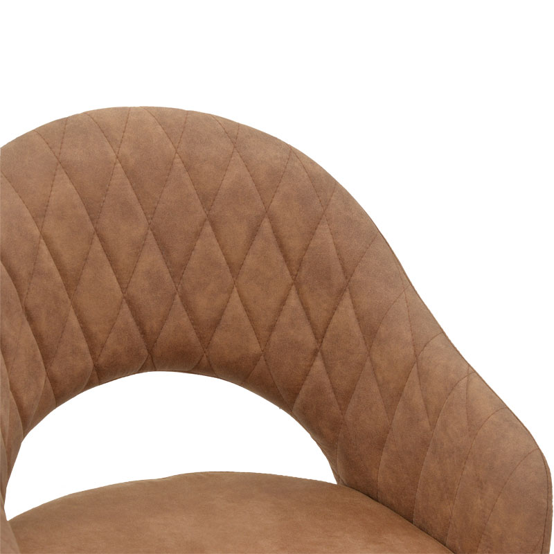 Armchair Macie pakoworld fabric antique brown-black 58x50x85cm Armchair Macie pakoworld fabric antique brown-black 58x50x85cm
