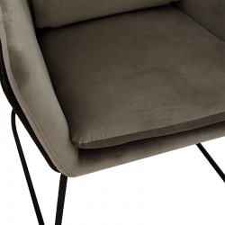 Armchair Mira pakoworld anthracite-black 65x69x86cm Armchair Mira pakoworld anthracite-black 65x69x86cm