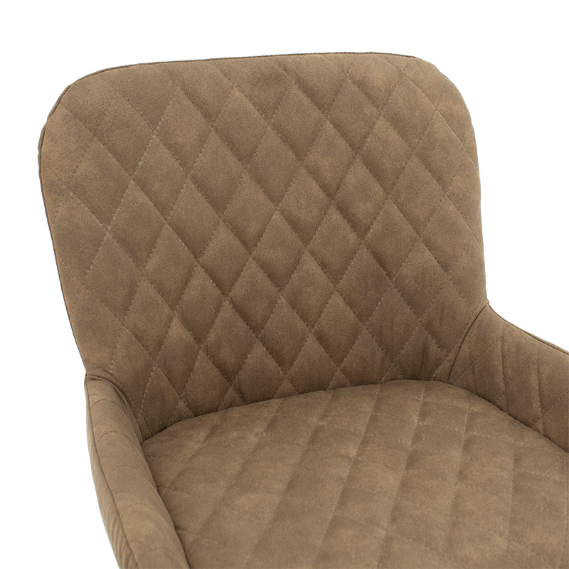 Bar Stool Delicacy metal black legs- fabric antique brown color 47x43x100cm Bar Stool Delicacy metal black legs- fabric antique brown color 47x43x100cm