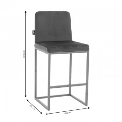 Bar Stool Hydro metal golden legs-velvet black Bar Stool Hydro metal golden legs-velvet black