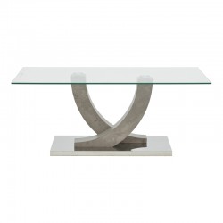 Table Kasmora pakoworld grey wood-glass 110x60x45cm Table Kasmora pakoworld grey wood-glass 110x60x45cm