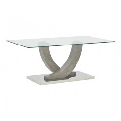 Table Kasmora pakoworld grey wood-glass 110x60x45cm Table Kasmora pakoworld grey wood-glass 110x60x45cm
