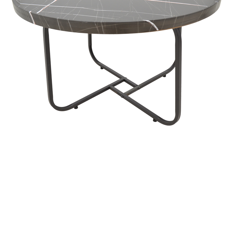 Crismory pakoworld coffee table set of 2 MDF in black marble shade and black metal legs Crismory pakoworld coffee table set of 2 MDF in black marble shade and black metal legs
